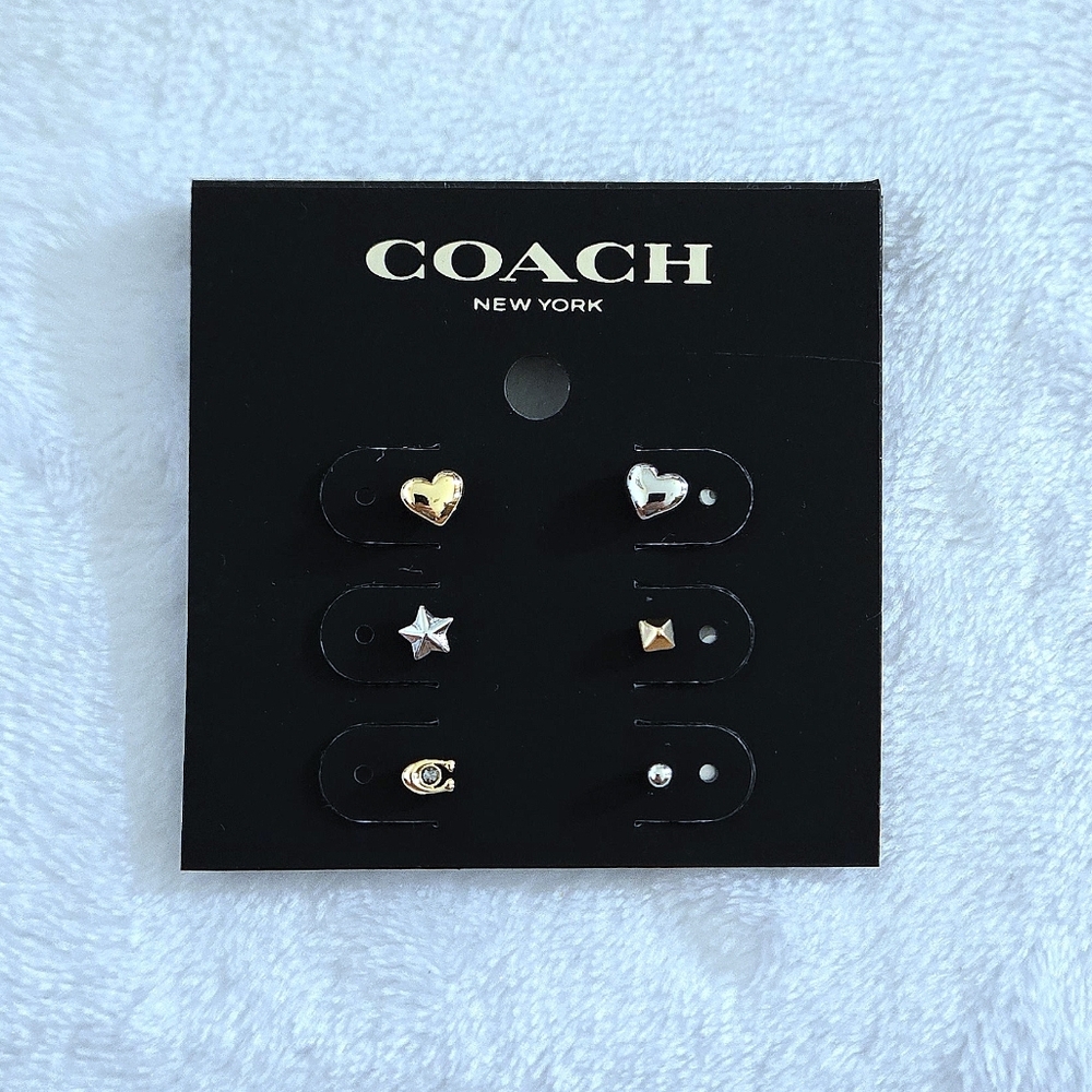 Coach Multi Mismatched Earring Set
